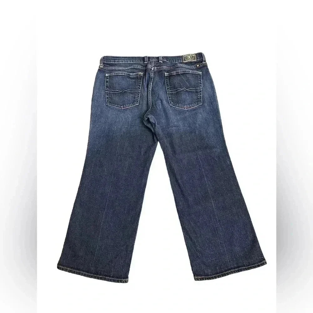 Lucky Brand Classic Rider Midrise Cropped Capri Dark Wash Denim Jeans size 14/32